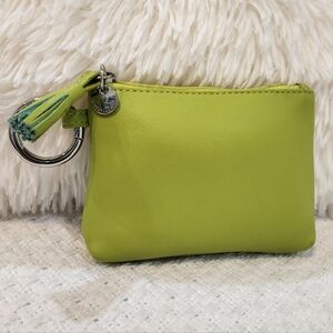 ili New York Leather Key Ring Pouch with leather tassel NWT